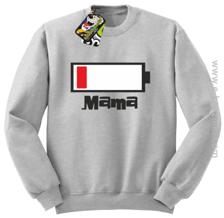 MAMA Bateria do ładowania - bluza bez kaptura STANDARD 