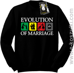 Evolution of marriage - bluza z nadrukiem na każdą okazję bez kaptura czarna
