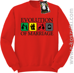 Evolution of marriage - bluza z nadrukiem na każdą okazję bez kaptura czerwona
