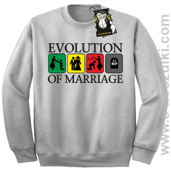 Evolution of marriage - bluza z nadrukiem na każdą okazję bez kaptura melanż
