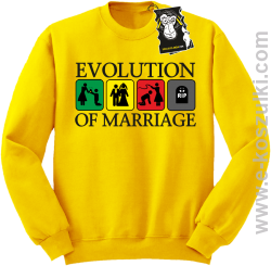 Evolution of marriage - bluza z nadrukiem na każdą okazję bez kaptura żółta