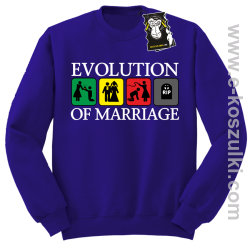 Evolution of marriage - bluza z nadrukiem na każdą okazję bez kaptura fioletowa