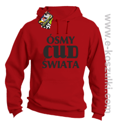 Ósmy cud świata - bluza z kapturem czerwona