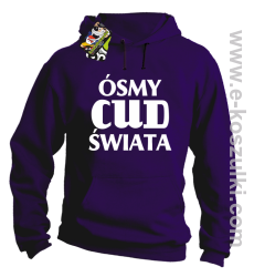 Ósmy cud świata - bluza z kapturem fioletowa