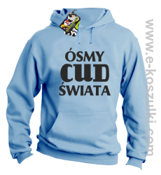 Ósmy cud świata - bluza z kapturem błękitna