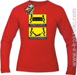 Dobrzy kumple, najlepsi kumple- Longsleeve męski czerwony