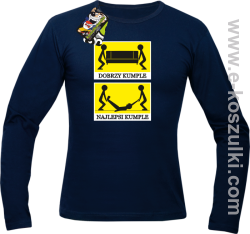 Dobrzy kumple, najlepsi kumple- Longsleeve męski granatowy