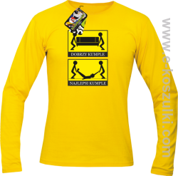 Dobrzy kumple, najlepsi kumple- Longsleeve męski żółty