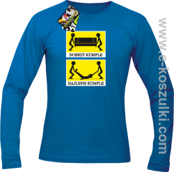Dobrzy kumple, najlepsi kumple- Longsleeve męski niebieski