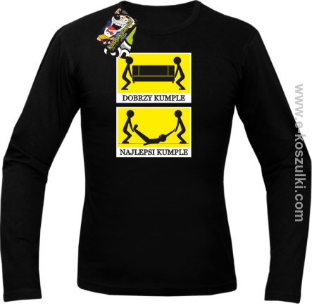 Dobrzy kumple, najlepsi kumple- Longsleeve męski czrny
