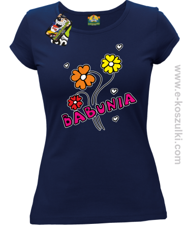 Babuni Kwiatuszki Trzy - koszulka damska taliowana