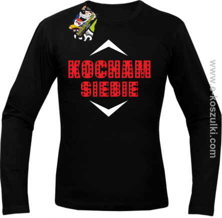 Kocham siebie - longsleeve męski czarny