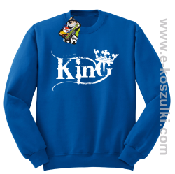 King Simple - bluza bez kaptura STANDARD niebieska