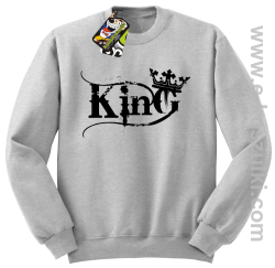 King Simple - bluza bez kaptura STANDARD melanż 