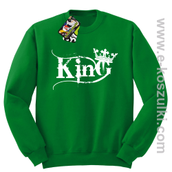 King Simple - bluza bez kaptura STANDARD zielona
