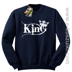 King Simple - bluza bez kaptura STANDARD granatowa