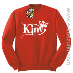 King Simple - bluza bez kaptura STANDARD czerwona
