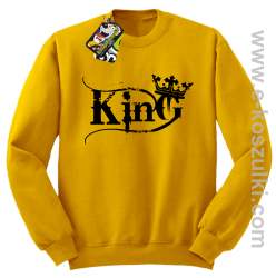 King Simple - bluza bez kaptura STANDARD żółta