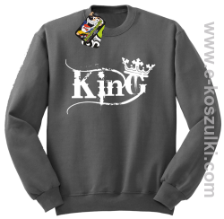 King Simple - bluza bez kaptura STANDARD szara