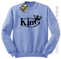 King Simple - bluza bez kaptura STANDARD błękitna
