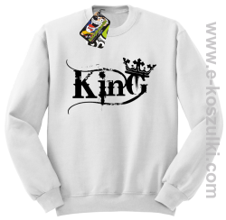 King Simple - bluza bez kaptura STANDARD biała