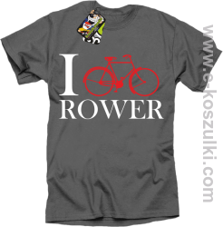 I love rower - koszulka męska szary