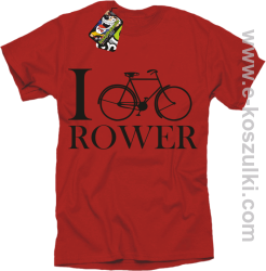 I love rower - koszulka męska czerwony