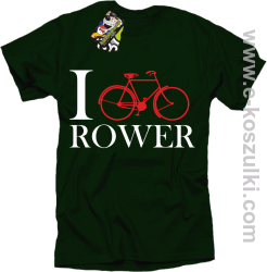 I love rower - koszulka męska butelkowy