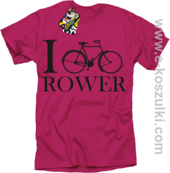 I love rower - koszulka męska fuchsia