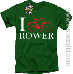I love rower - koszulka męska zielony