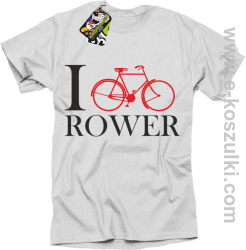 I love rower - koszulka męska biały