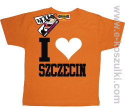 I love Szczecin koszulka dziecięca - pomarańczowy