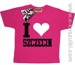 I love Szczecin koszulka dziecięca - różowy