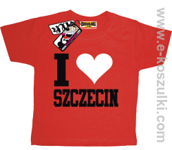 I love Szczecin koszulka dziecięca - czerwony