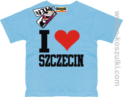 I love Szczecin koszulka dziecięca - błękitny