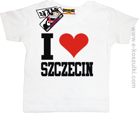 I love Szczecin koszulka dziecięca - biały