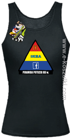 Piramida potrzeb XXI w. -nowoczesny top damski czarny