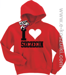 I love Szczecin bluza dziecięca - czerwony