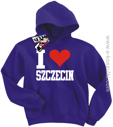 I love Szczecin bluza dziecięca - fioletowy