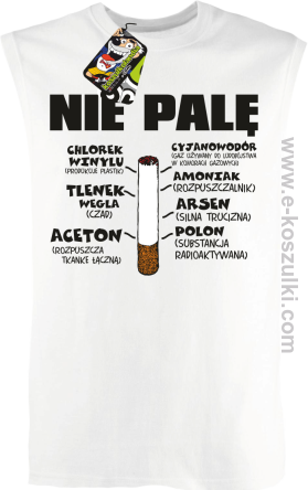 Nie palę bo to szkodzi zdrowiu - bezrękawnik męski