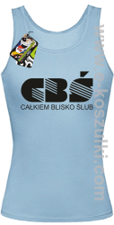 CBŚ - Całkiem Blisko Ślub - top damski błękitny