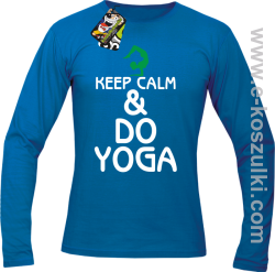 Keep Calm & DO YOGA - longsleeve męski niebieski