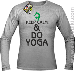 Keep Calm & DO YOGA - longsleeve męski melanż