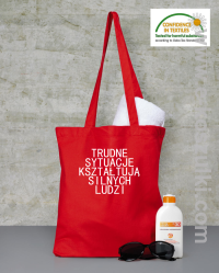 Trudne Sytuacje Kształtują Silnych Ludzi - Eco torba czerwona
