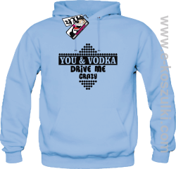You & Vodka - bluza z kapturem - błękitny