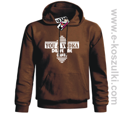 You & Vodka - bluza z kapturem - brązowy