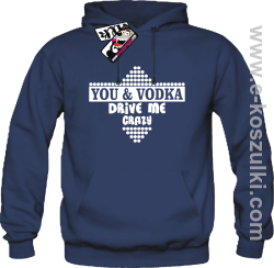 You & Vodka - bluza z kapturem - granatowy