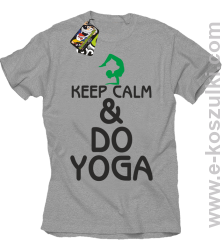 Keep Calm & DO YOGA - koszulka męska melanż