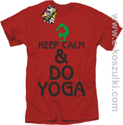 Keep Calm & DO YOGA - koszulka męska czerwony