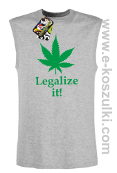 Legalize it gandzia ganja - bezrękawnik męski melanżowy